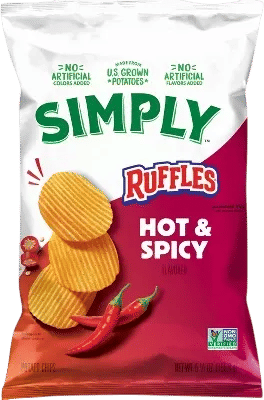 Simply Ruffles Hot & Spicy Potato Chips