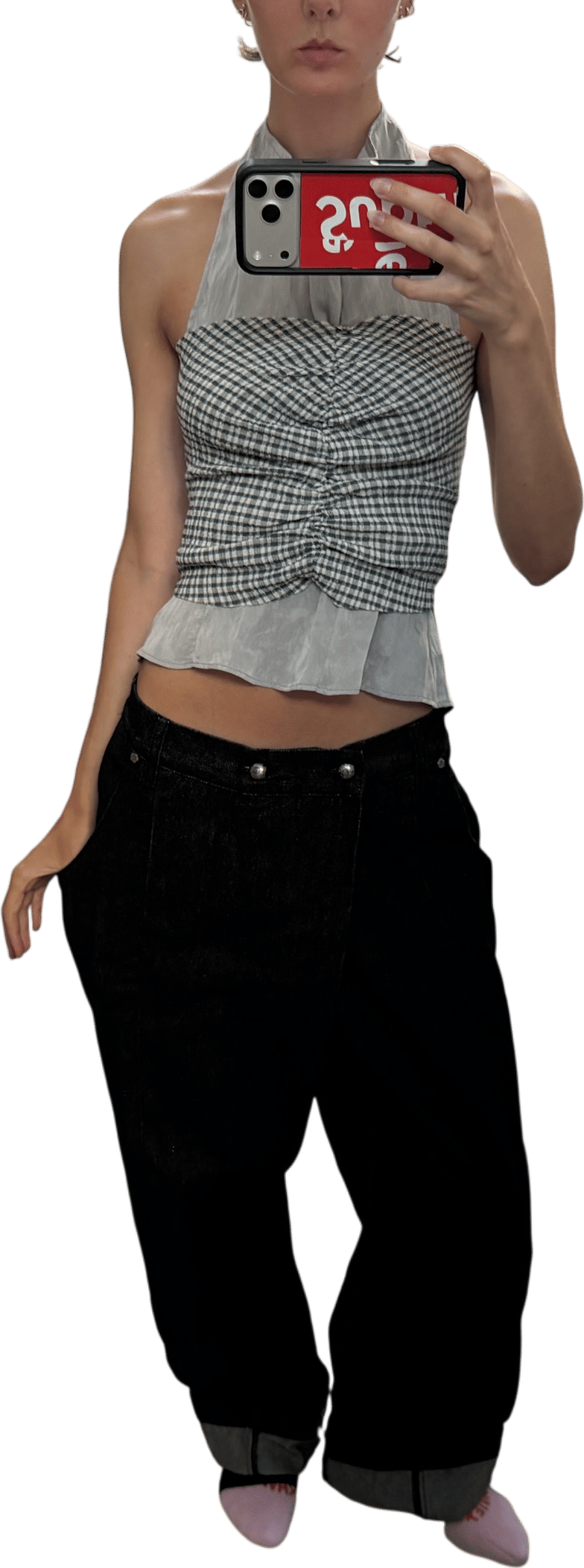 Sundae School Black Hanbok Denim Pants