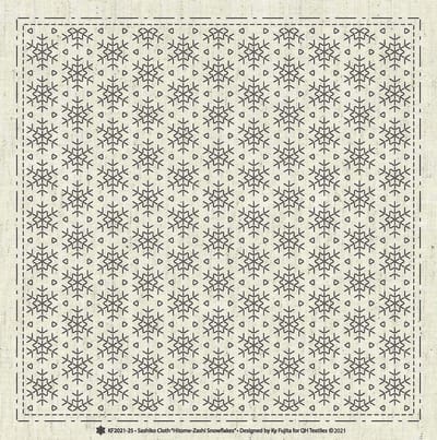 Holiday Sashiko Embroidery Sampler - Snowflakes