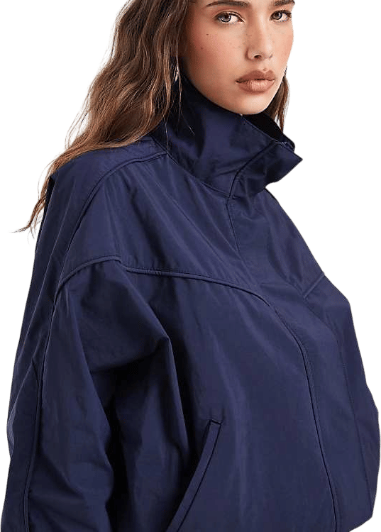 ASOS DESIGN Techy Funnel Neck Windbreaker Jacket