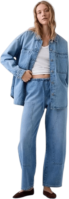 High Rise UltraSoft Easy Barrel Jeans