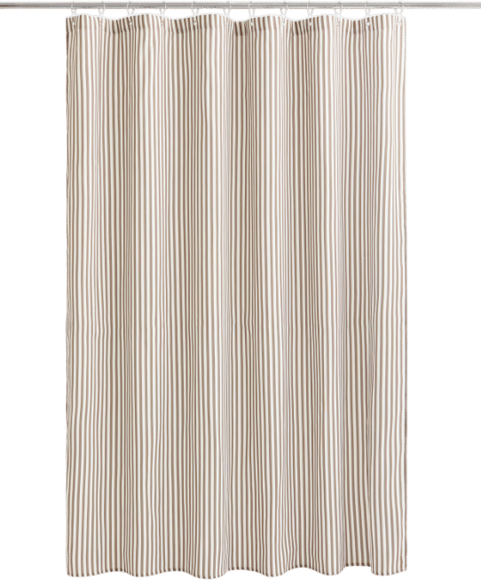 Striped Brown Shower curtain