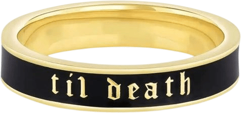 THE VIRAL RING: Til Death Black Enamel Band 