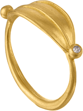 Prounis Jewelry Laurus Ring with Diamonds