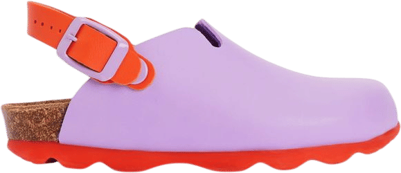 Colourblock Clogs-VIOLET TULIP/ HOT CORAL