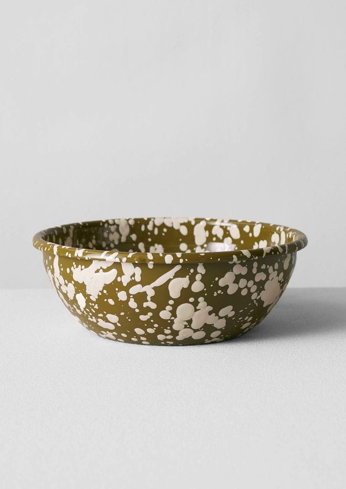 Splatter Enamel Salad Bowl
