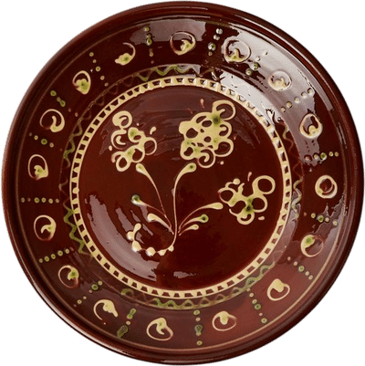 Hand-Painted Slipware Dinner Plates
