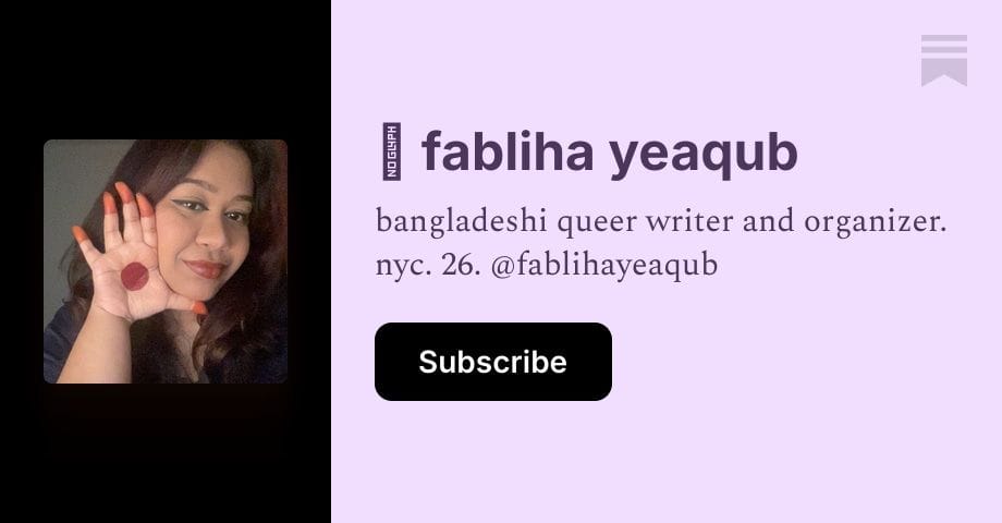 ꧁ fabliha yeaqub | Substack