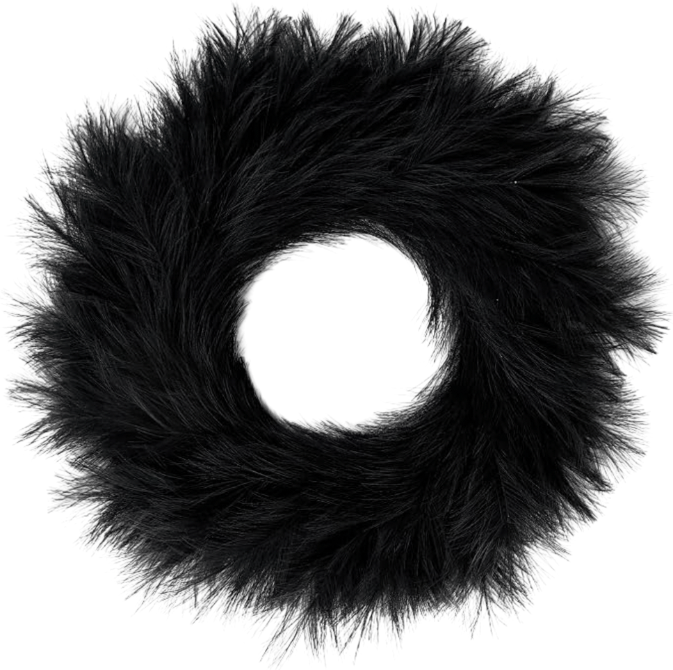 Black Pampas Wreath