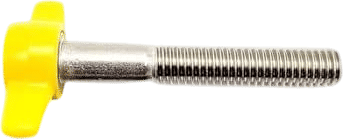 3/8" Thumb Screw T Bolts with Yellow Tee Wing Plastic Clamping Knob 304 Stainless Steel Standard Coarse Thread, Rust Proof, Indoor/Outdoor (4 Pack, 2")