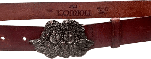 Vintage 80's Fiorucci angel cherub leather belt