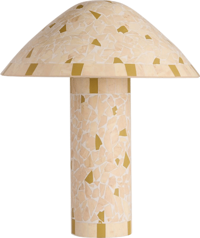Faux Terrazzo Mushroom Shaped 2 Light Table Lamp