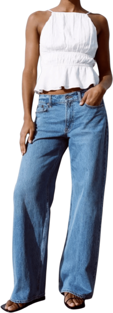 Abercrombie Curve Love Low Rise Ultra Loose Jean