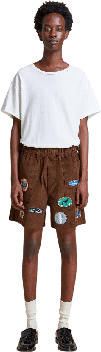 Canoe Multi Patch Corduroy Shorts