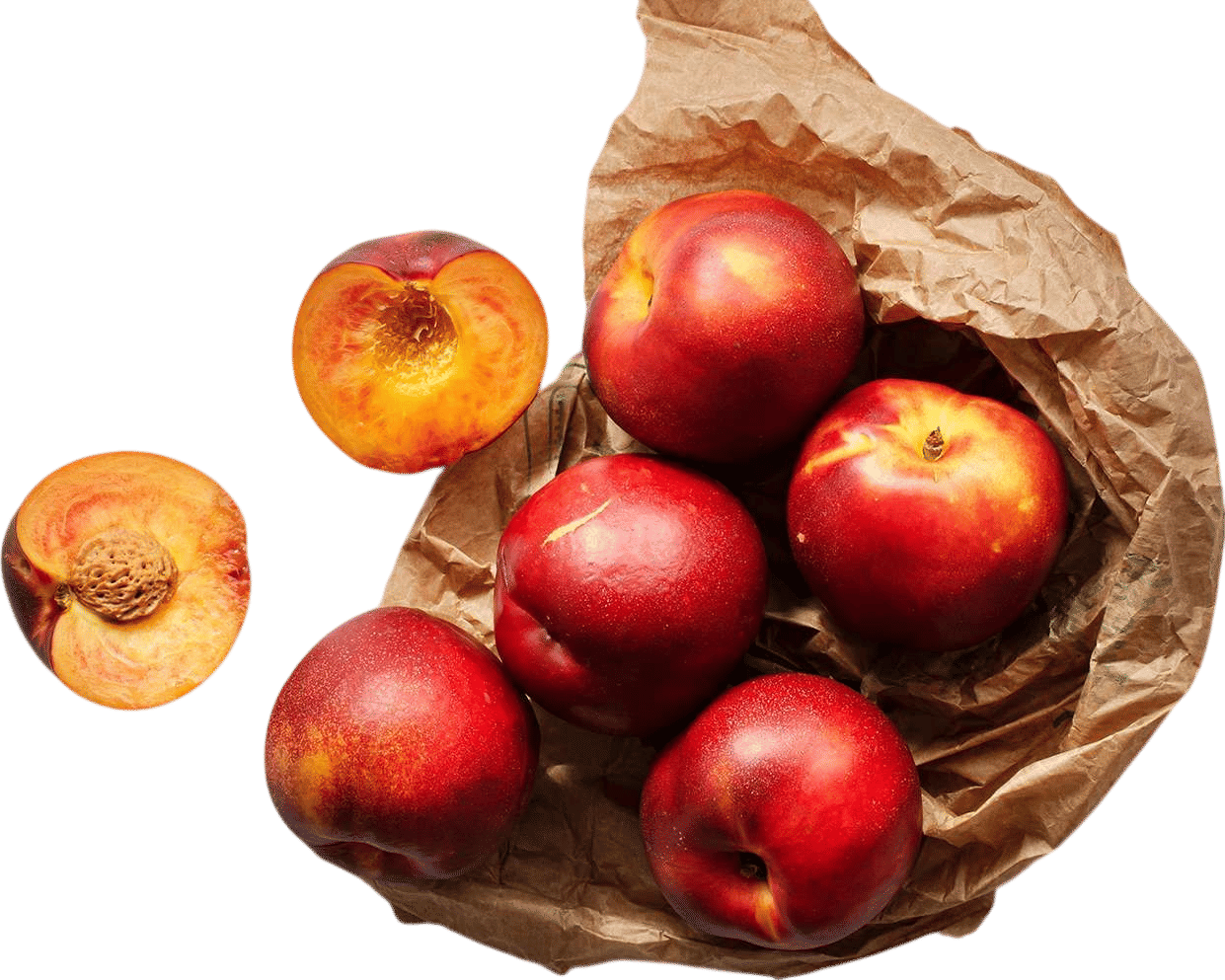 Eating a nectarine over the sink