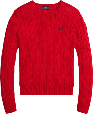 Cable-Knit Cotton Crewneck Sweater