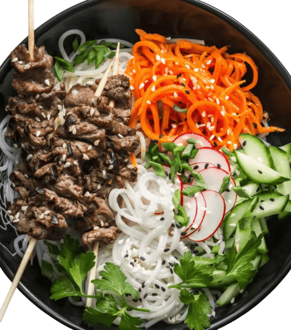 Low Histamine Buddha Bowl with Beef Skewers