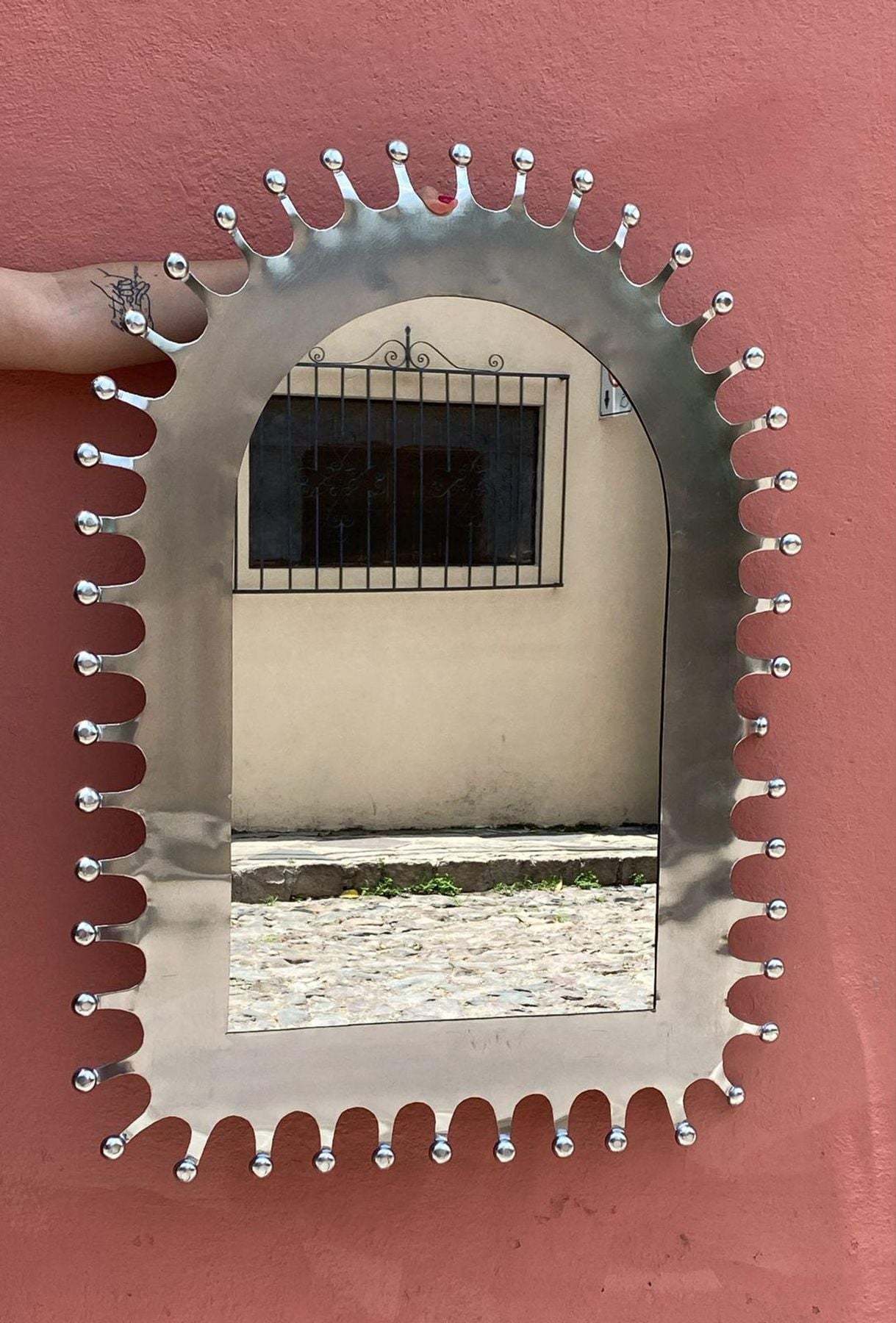 Hacienda Style Punched Tin Mirror