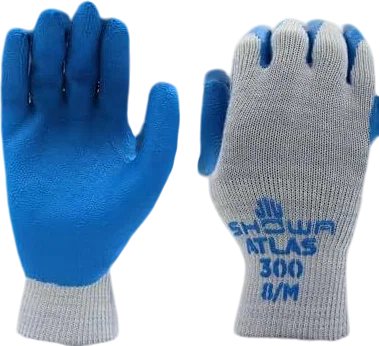 SHOWA Atlas 300 Natural Latex Palm Coated Work Gloves