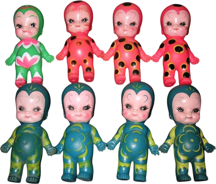 Vintage & Rare! Remco 1960s "Hug-a-Bug" Flower Power dolls loose "1" doll in this listing