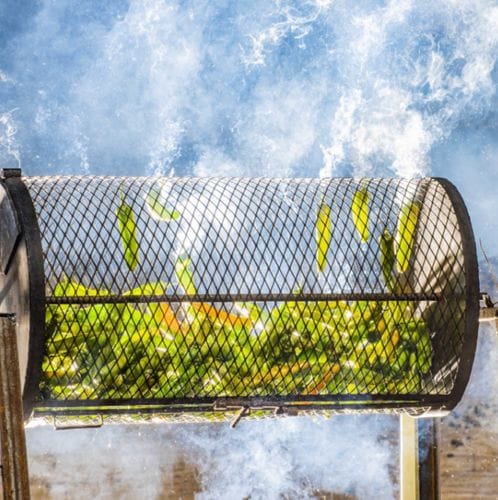 Roadside roasted green chiles- Santa Fe