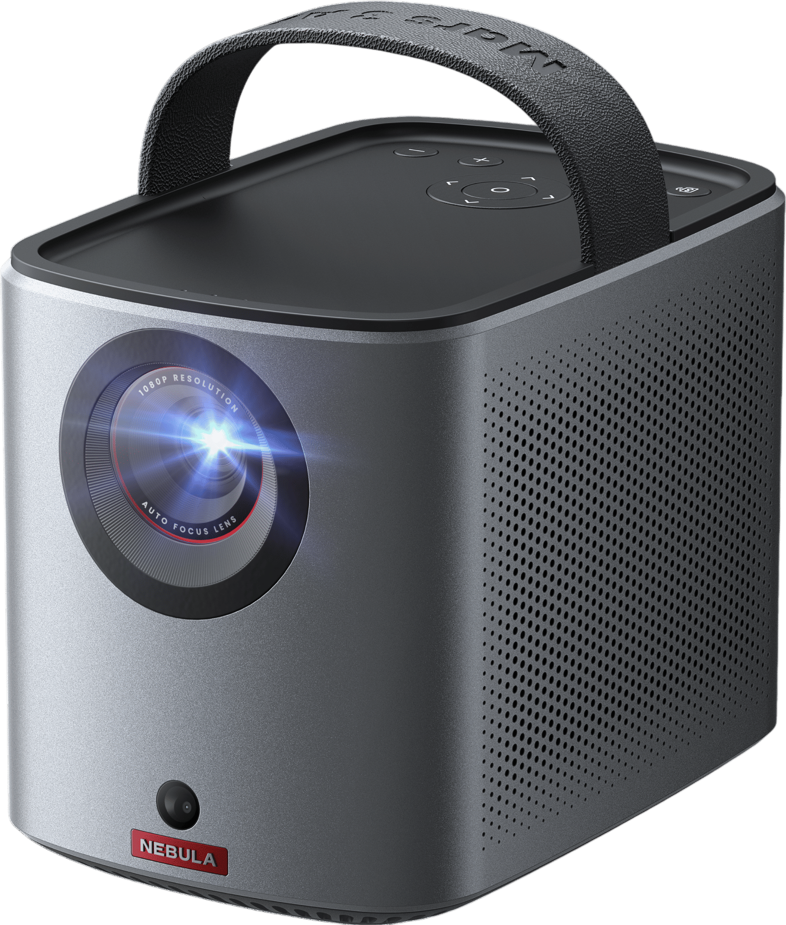 A portable projector in lieu of a TV