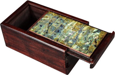 Rosewood Inlaid Shell Jewelry Box