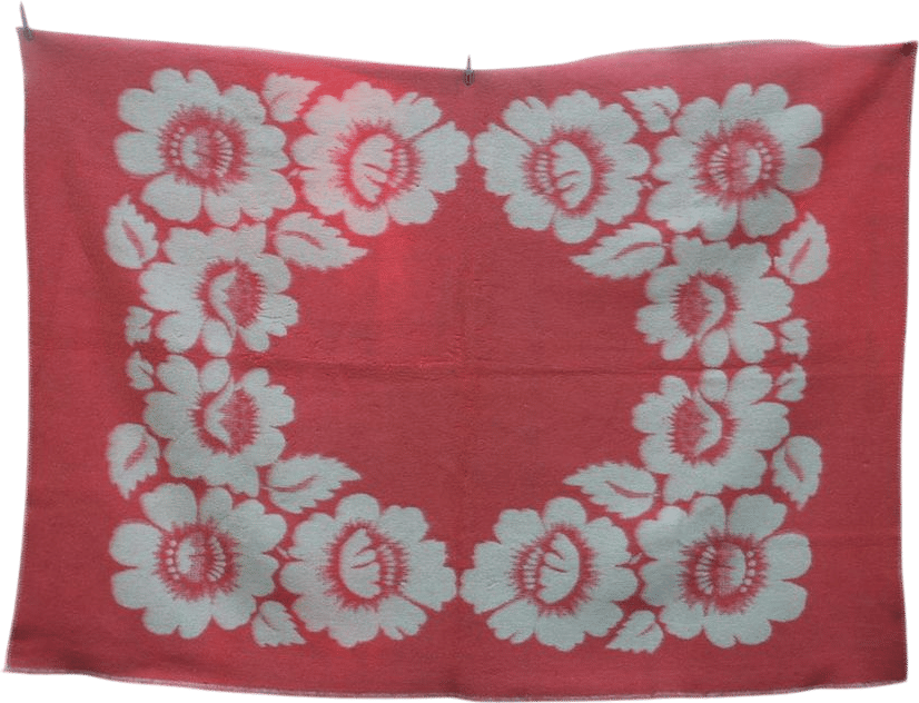 Vintage Soviet Heavy Wool Blanket