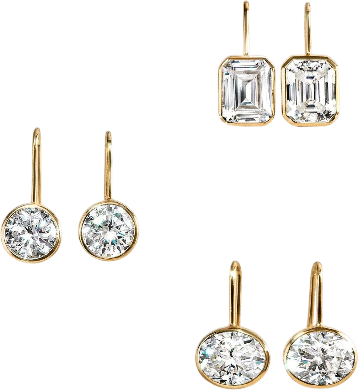 Bezel Earrings