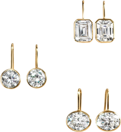Bezel Earrings