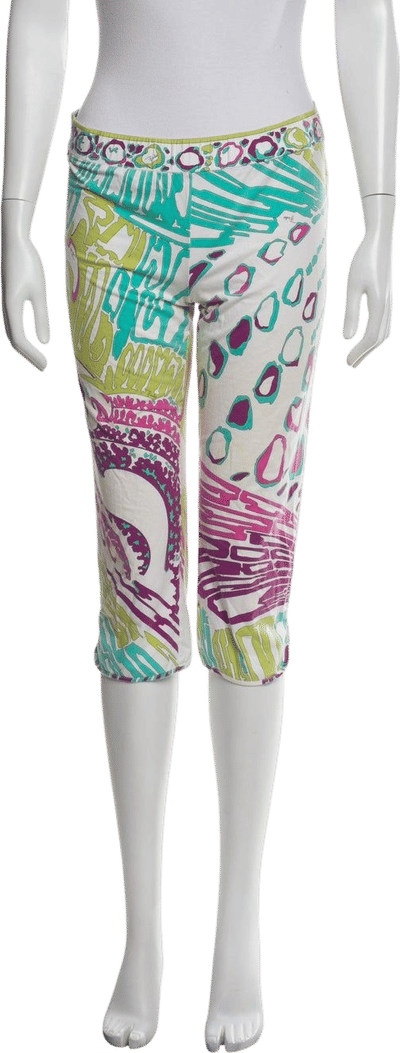 Vintage Patterned Capri Pants