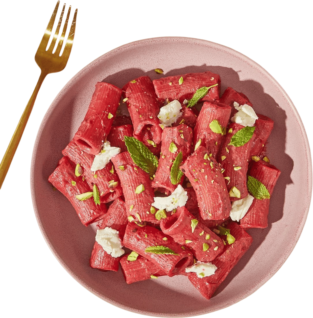 Wishbone Kitchen’s Beet and Goat Cheese Pasta