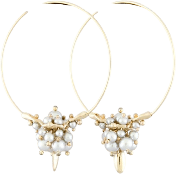 Ted Muehling Pearl Hoop Clusters