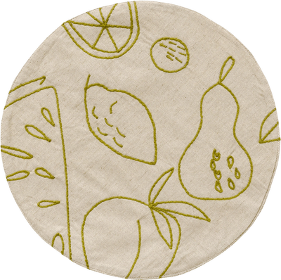 Fruits Embroidered Placemat