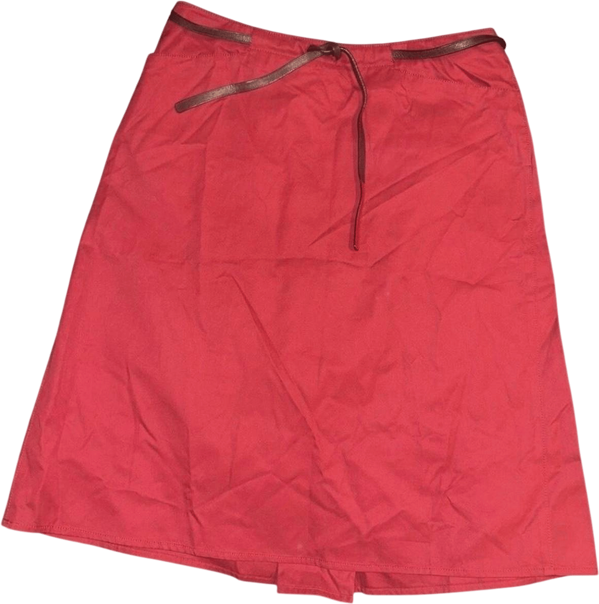 Prada Red Drawstring Skirt