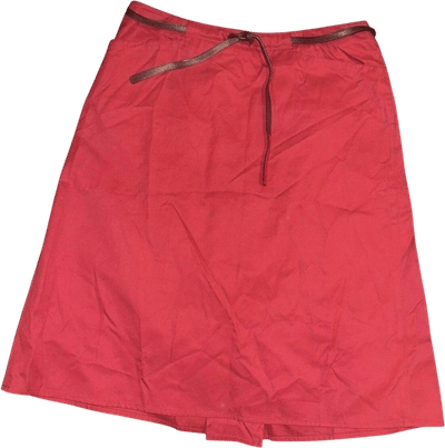 Prada Red Drawstring Skirt