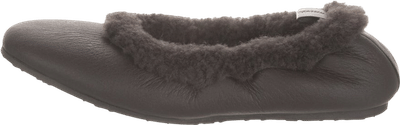 Leather Fur Trim Flats