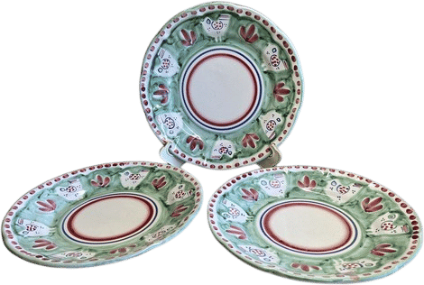 Vietri Campagna Green Chicken Plates