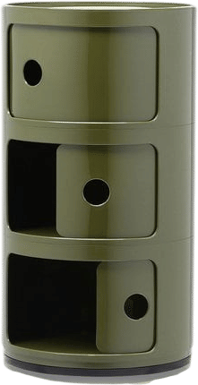 Componibili storage unit, 3 modules, green