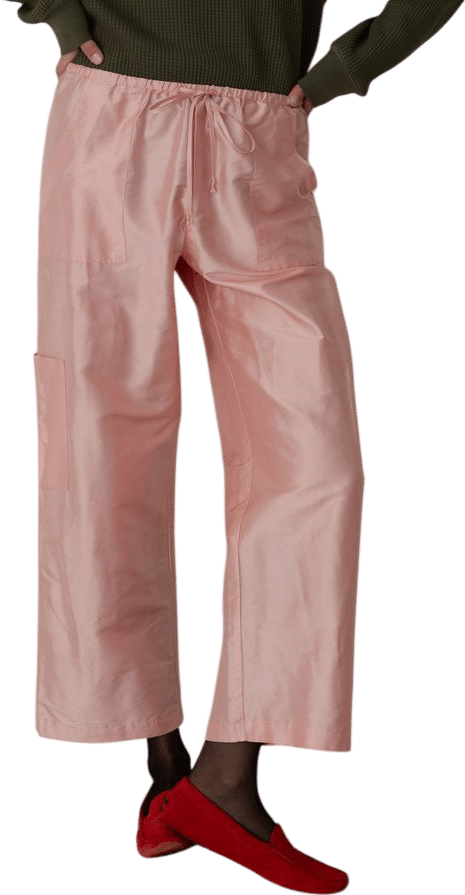 The Taffeta Drawstring Cargo Pant Blossom