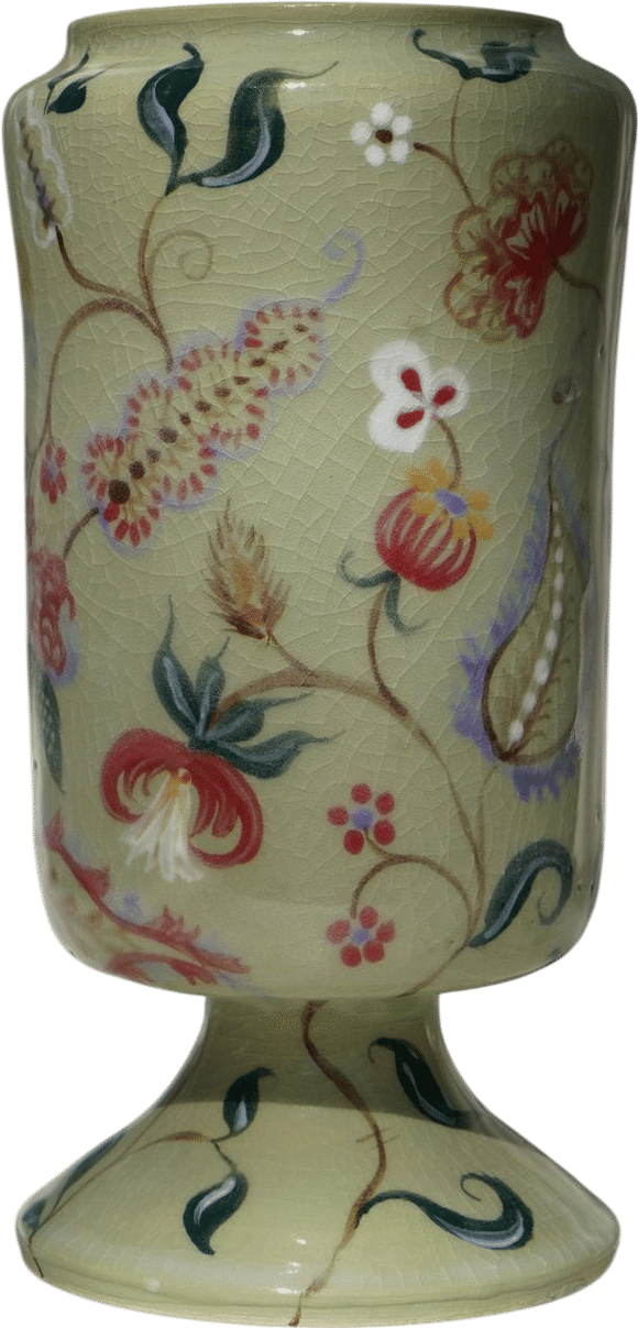 Great Florals Sage Polychrome Vase 03