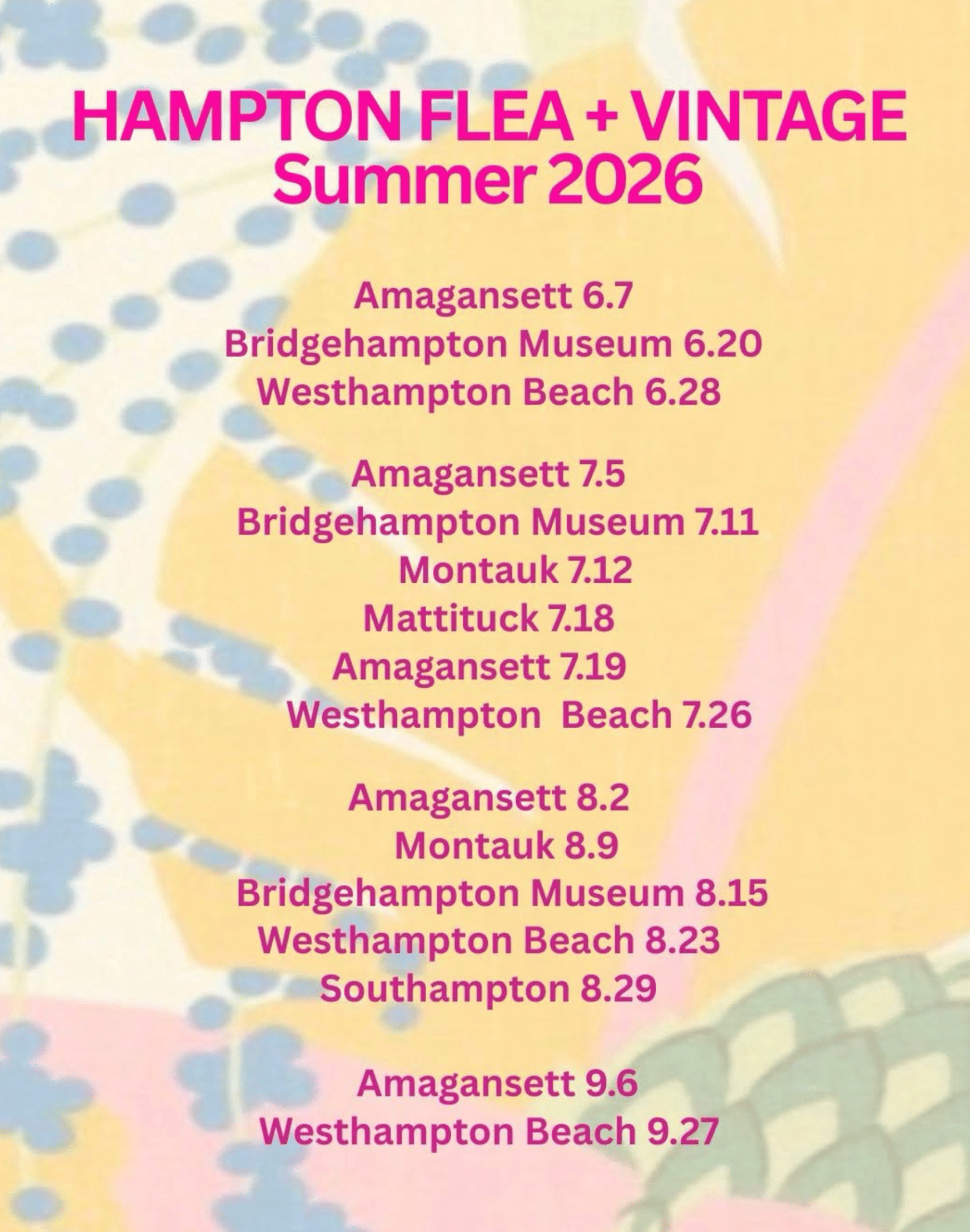 Hampton Flea + Vintage