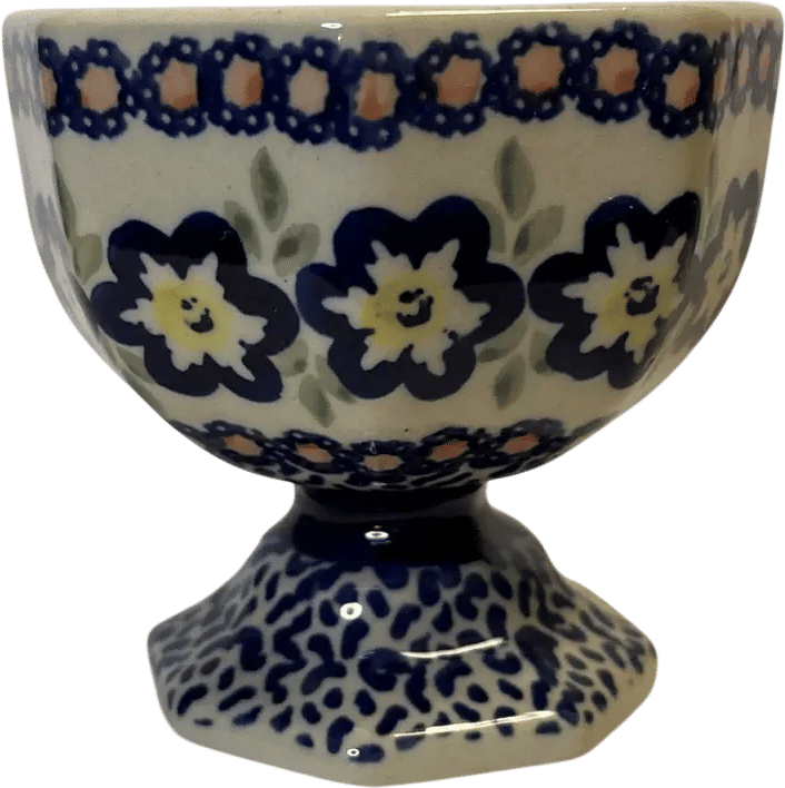 Boleslawiec Polish Pottery Hand-Painted Pedestal Bowl