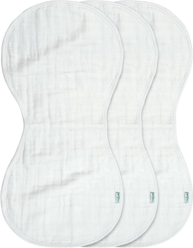 Green Sprouts 100% Certified Organic Cotton Muslin Burp Cloths - White | Grove Collaborative