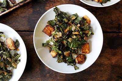 Baked Tofu with Coconut Kale Recipe