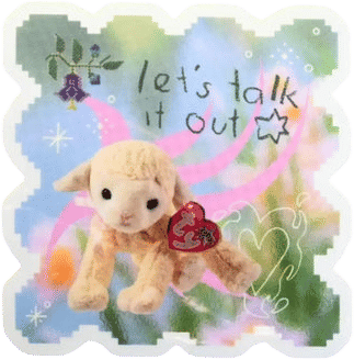 Riley Grae Talk It Out Lamb Sticker