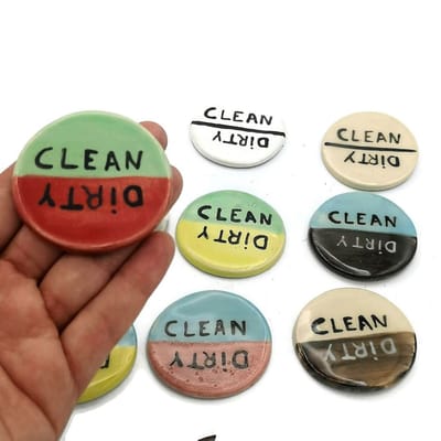 Handmade Ceramic Dishwasher Magnet