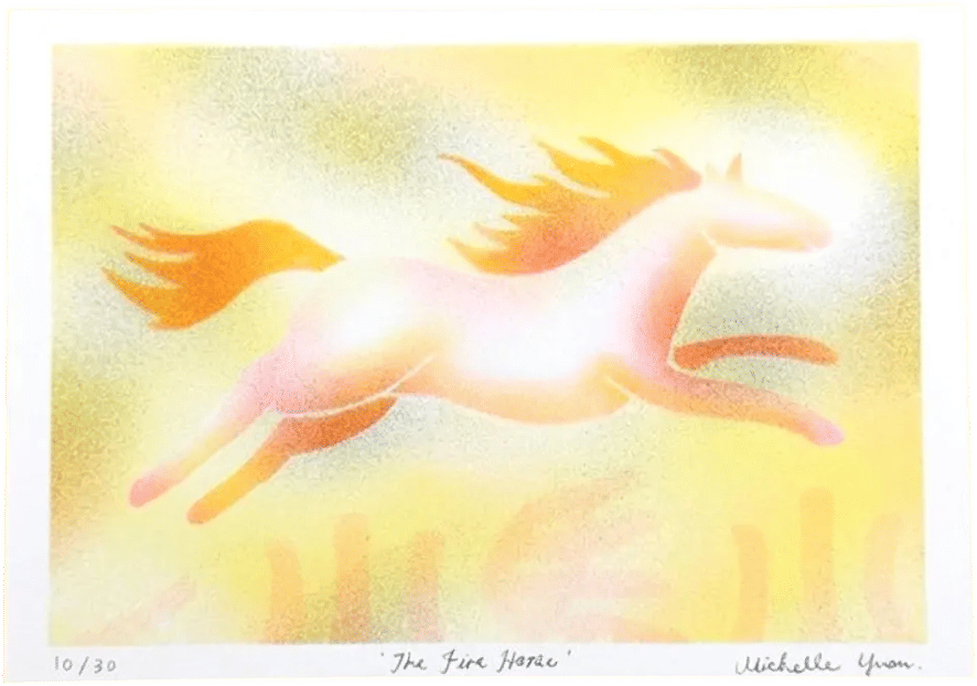 Year of the Fire Horse Riso Print