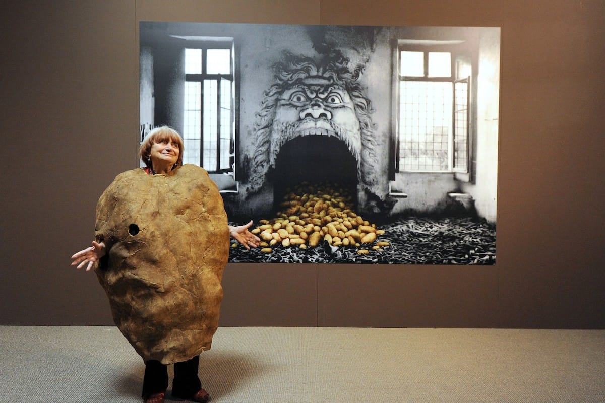 Heart-shaped potatoes left in a shrine outside Agnès Varda’s Paris home