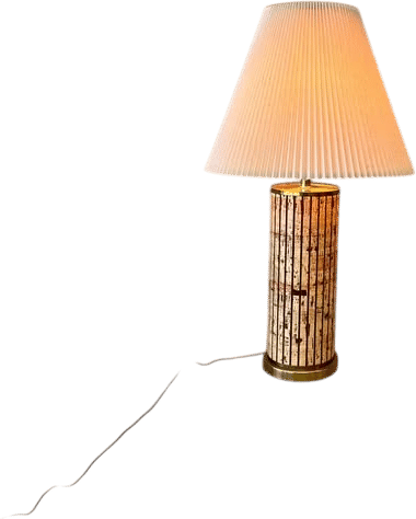 Vintage Cork Table Lamp